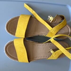 Yellow Strappy Sandals